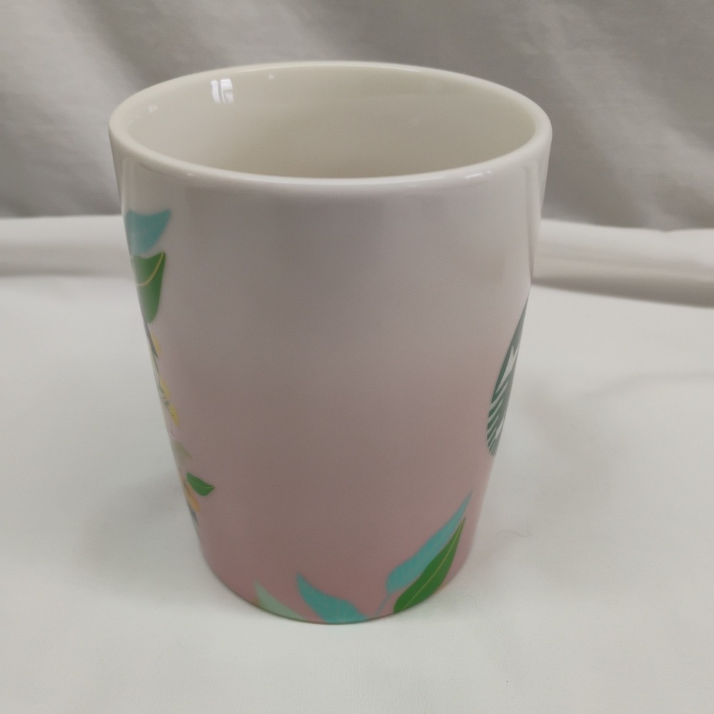 Starbucks 2020 ~ 10 oz "THANKFUL" Cup Mug Floral Pink & Green - Picture 3 of 7